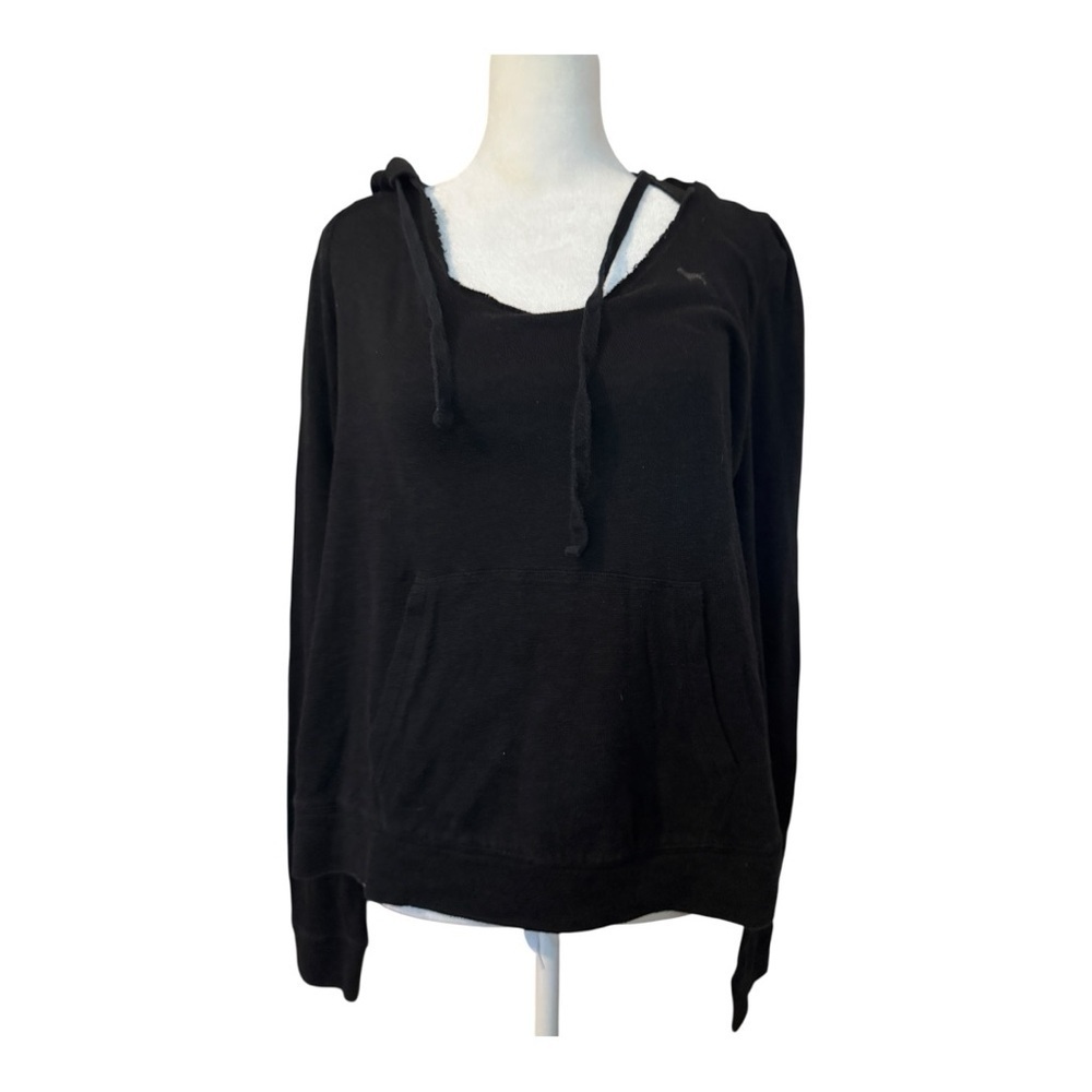 Active Seller! Victoria's Secret PINK Black Women's Lightweight Hoodie Small